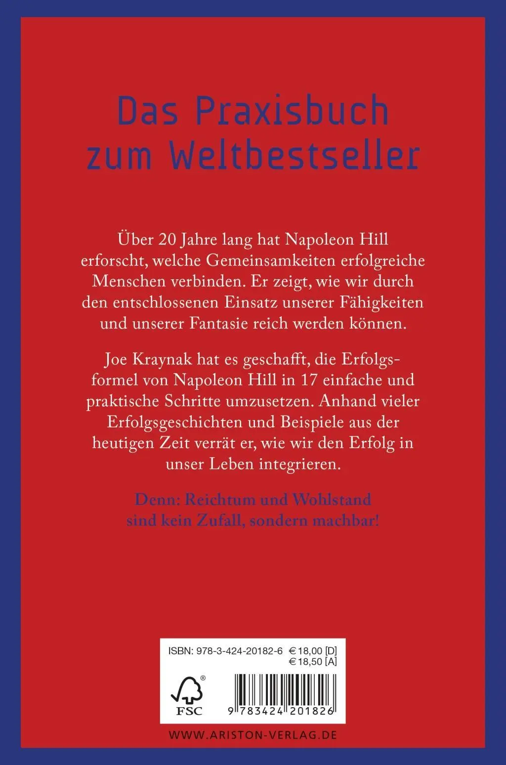 Bild: 9783424201826 | Denke nach und werde reich | Napoleon Hill | Taschenbuch | 320 S.
