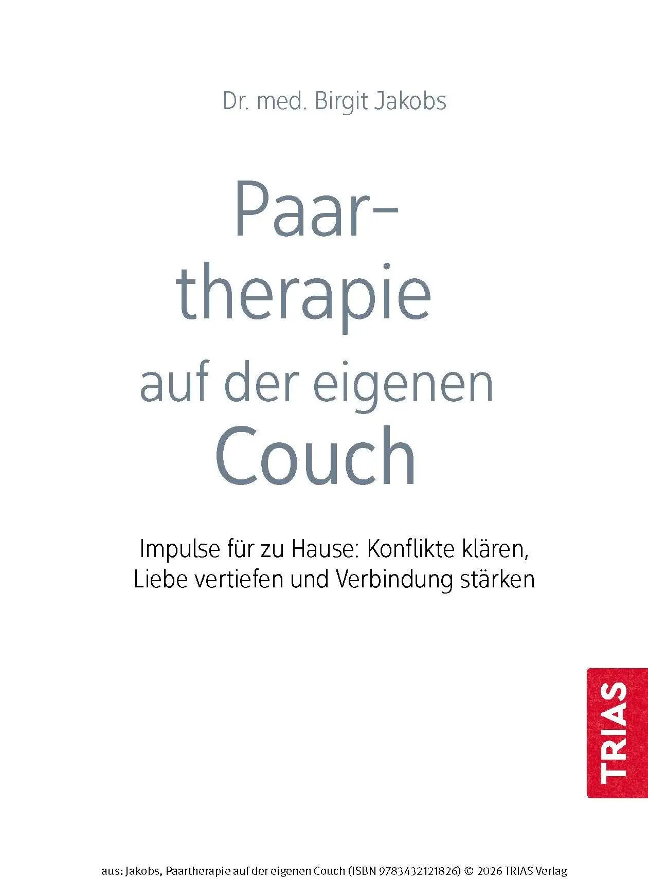 Bild: 9783432121826 | Paartherapie auf der eigenen Couch | Birgit Jakobs | Taschenbuch