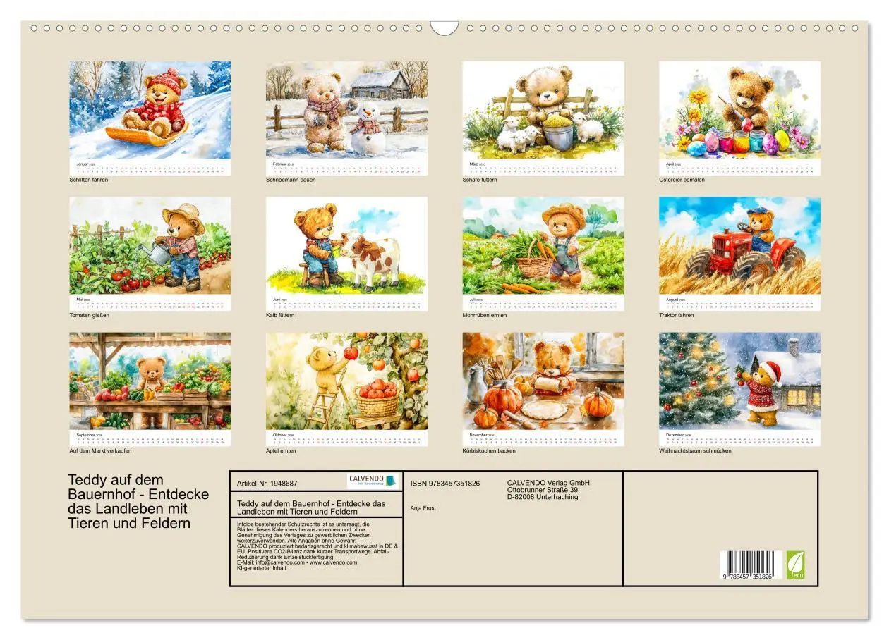 Bild: 9783457351826 | Teddy auf dem Bauernhof - Entdecke das Landleben mit Tieren und...