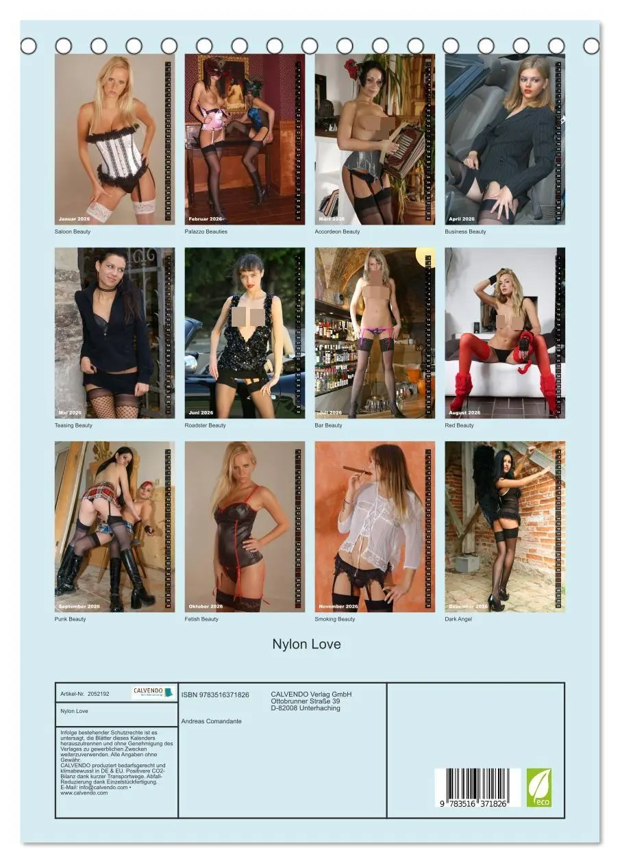 Bild: 9783516371826 | Nylon Love (Tischkalender 2026 DIN A5 hoch), CALVENDO Monatskalender