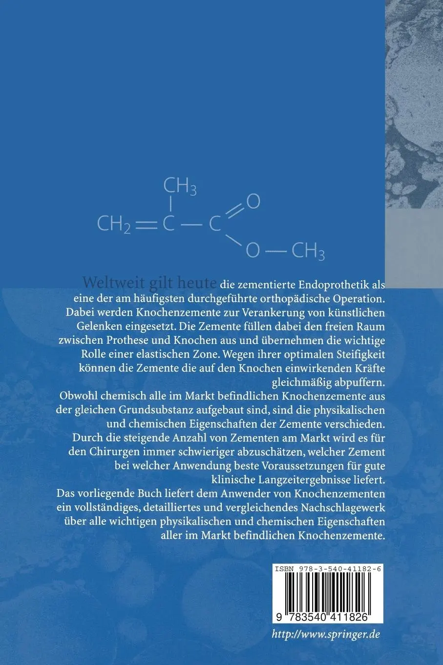Rückseite: 9783540411826 | Knochenzemente für die Endoprothetik | K. -D. Kühn | Taschenbuch | xiv