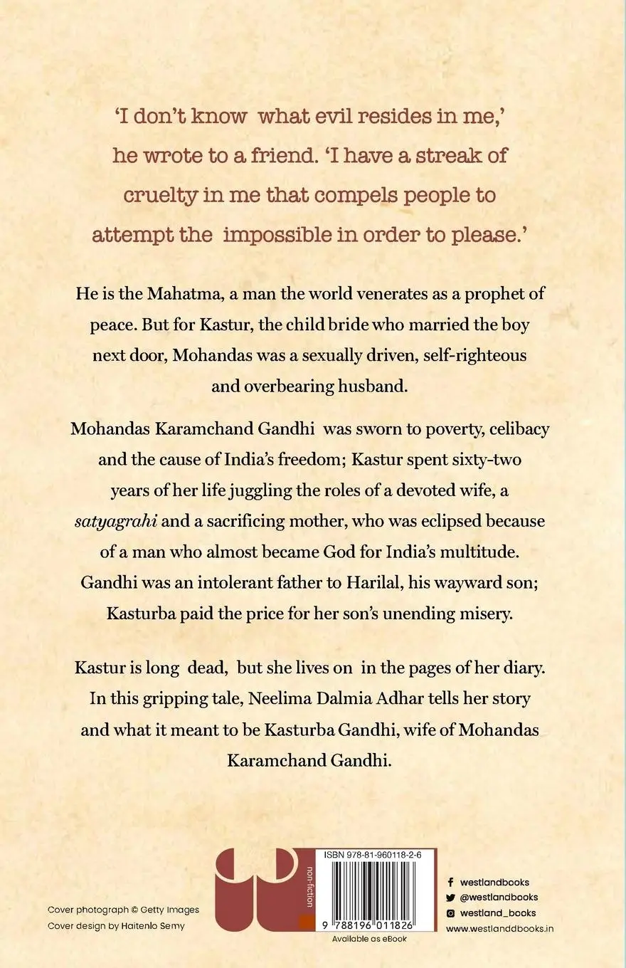 Rückseite: 9788196011826 | The Secret Diary of Kasturba | Neelima Dalmia Adhar | Taschenbuch