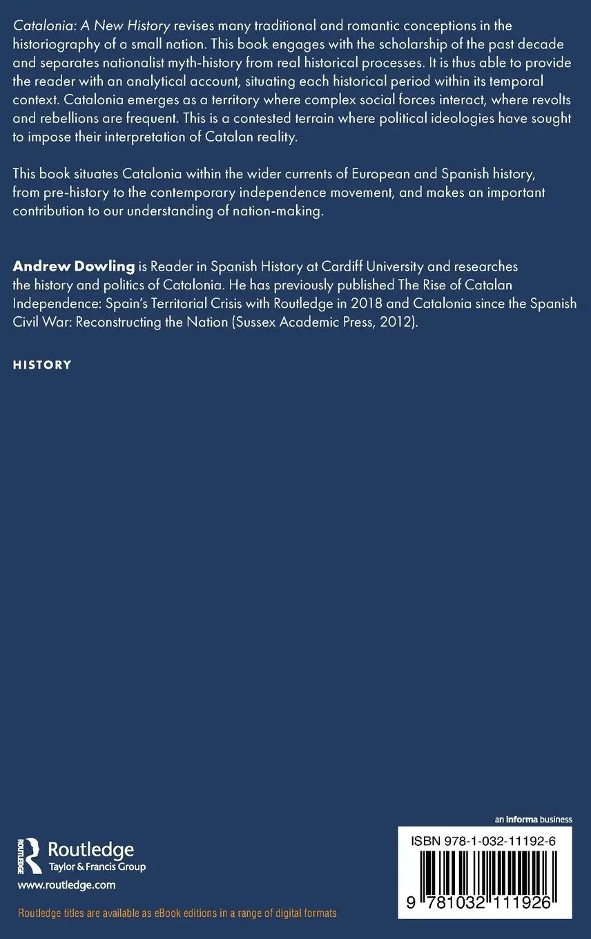 Rückseite: 9781032111926 | Catalonia | A New History | Andrew Dowling | Buch | Englisch | 2022