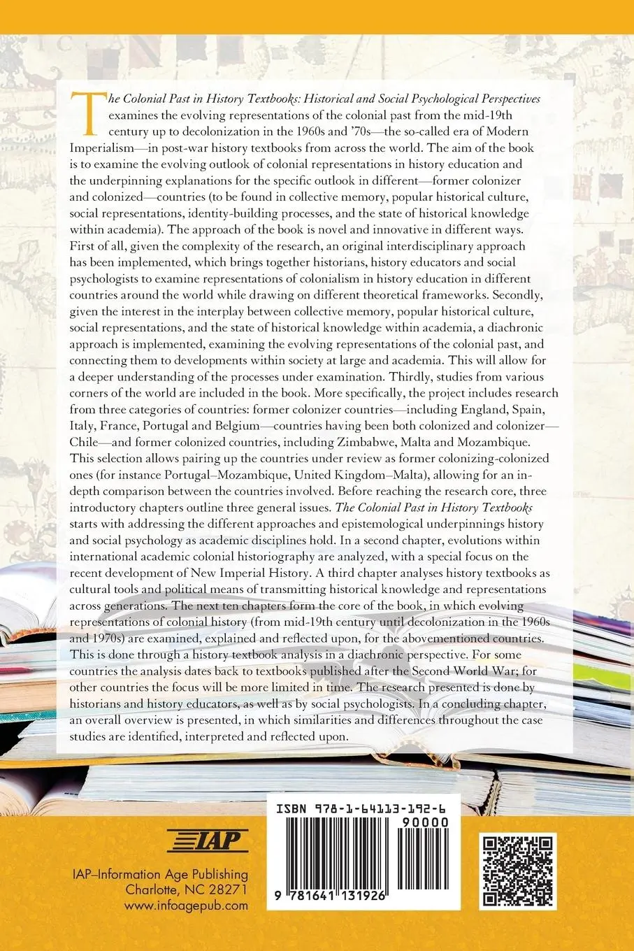 Rückseite: 9781641131926 | The Colonial Past in History Textbooks - Historical and Social...