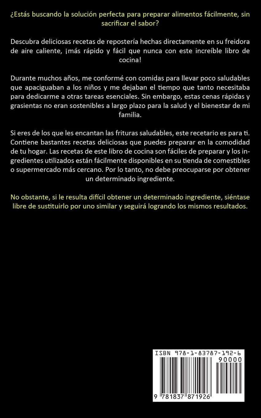 Rückseite: 9781837871926 | Freidora De Aire | Francisco-Jesus Nuñez | Taschenbuch | Spanisch