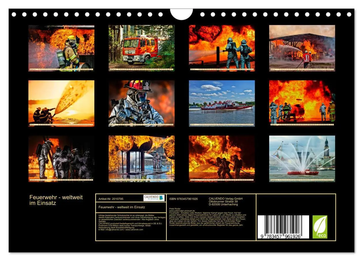 Bild: 9783457961926 | Feuerwehr - weltweit im Einsatz (Wandkalender 2026 DIN A4 quer),...