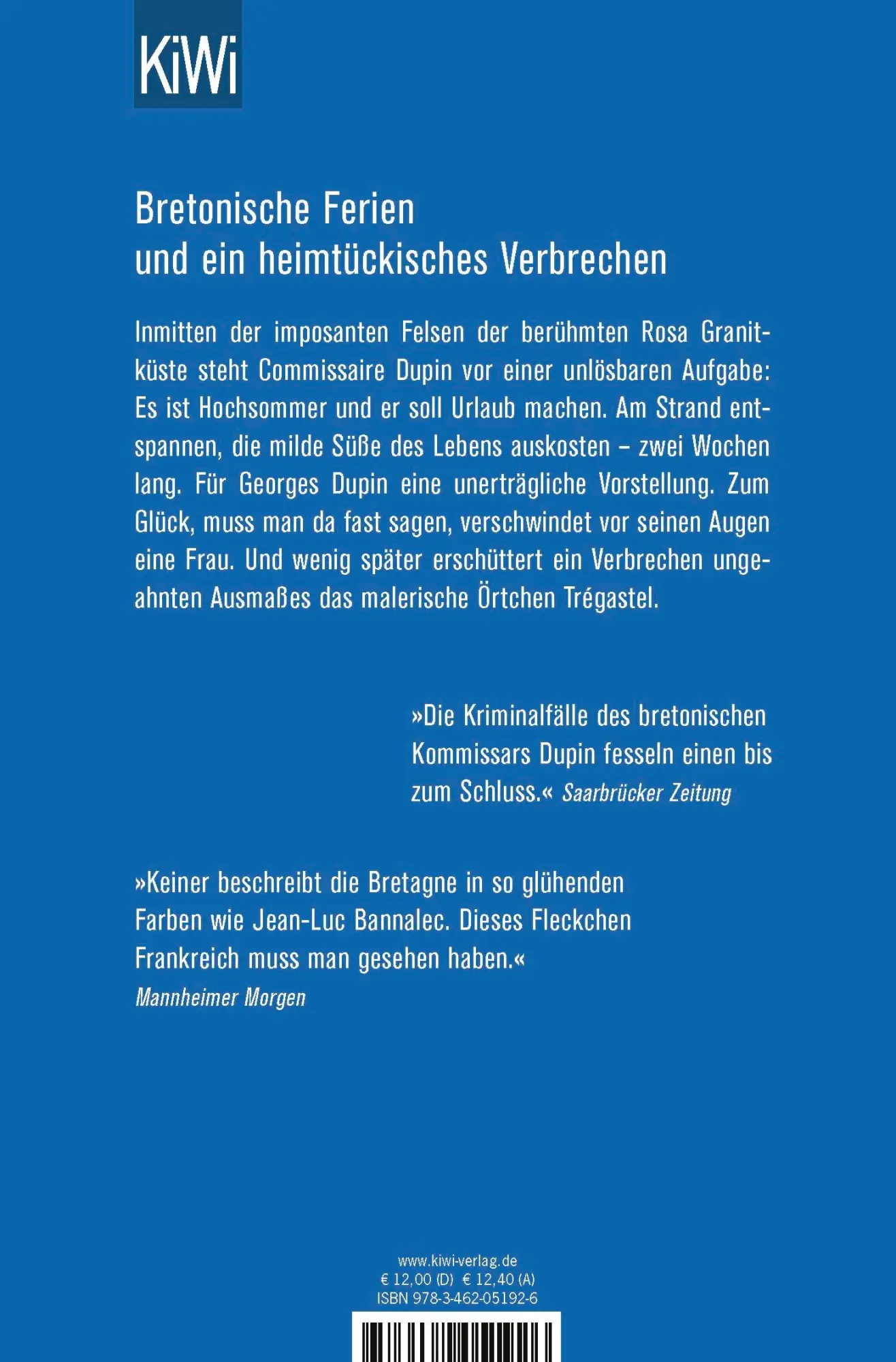 Rückseite: 9783462051926 | Bretonisches Leuchten | Kommissar Dupins sechster Fall | Bannalec