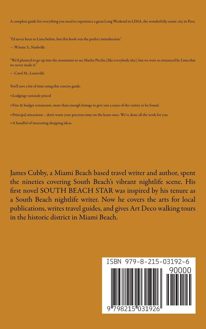 Rückseite: 9798215031926 | Lima (Peru) The Cubby 2023 Long Weekend Guide | James Cubby | Buch