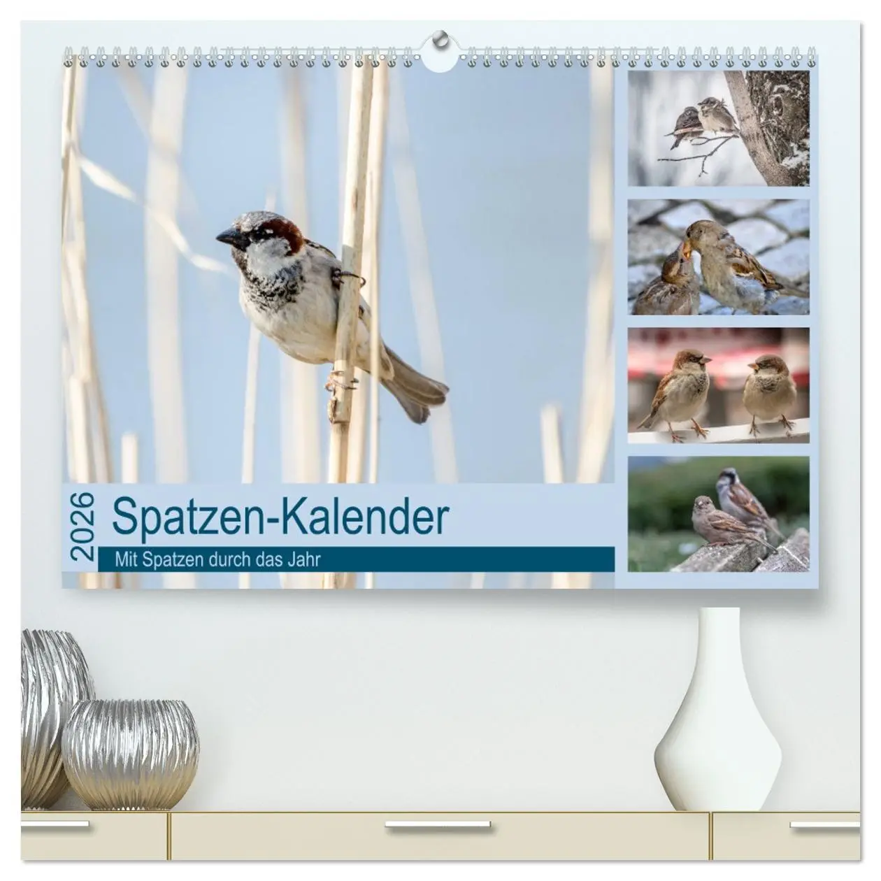 Cover: 9783516182026 | Spatzen-Kalender (hochwertiger Premium Wandkalender 2026 DIN A2...