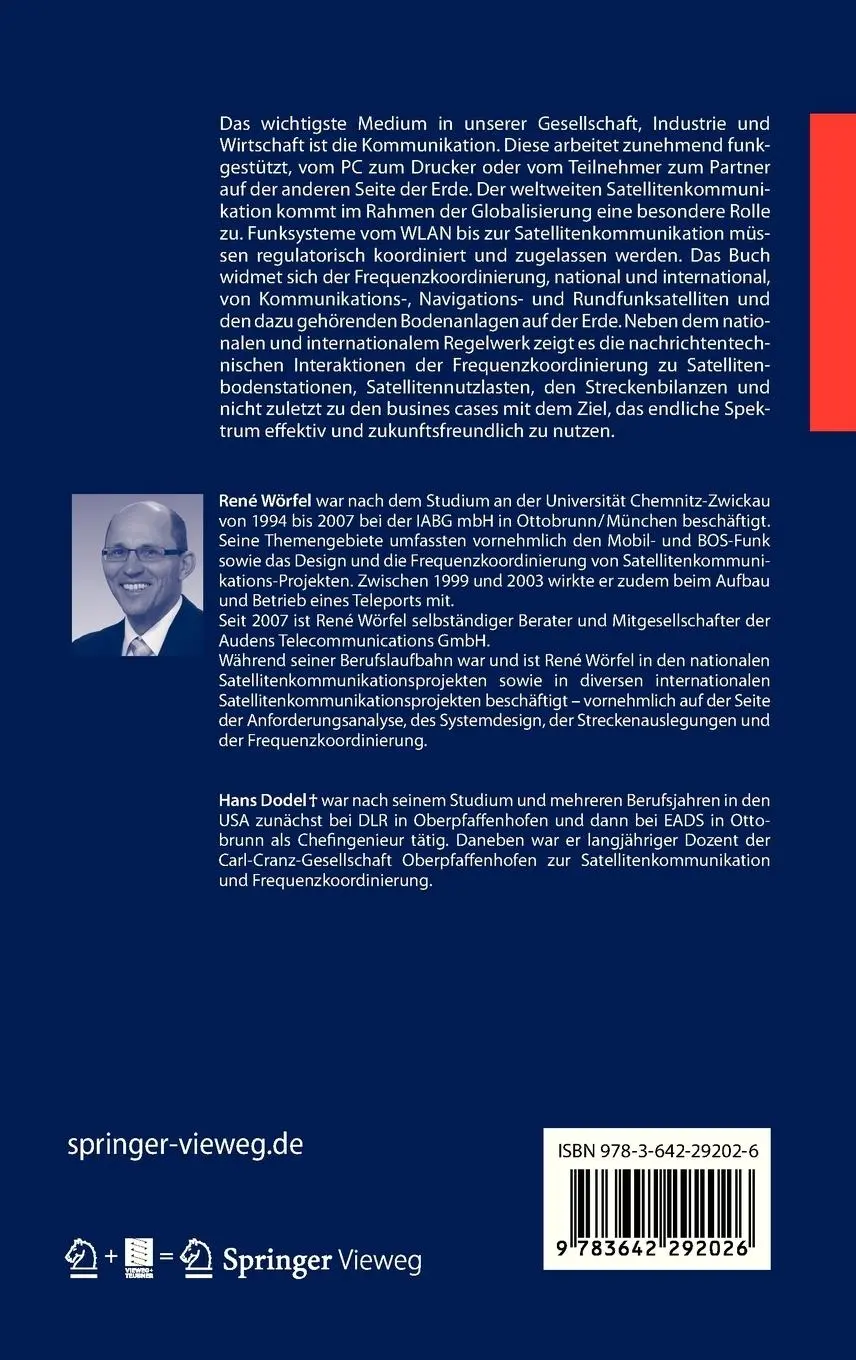 Rückseite: 9783642292026 | Satellitenfrequenzkoordinierung | René Wörfel (u. a.) | Buch | xii