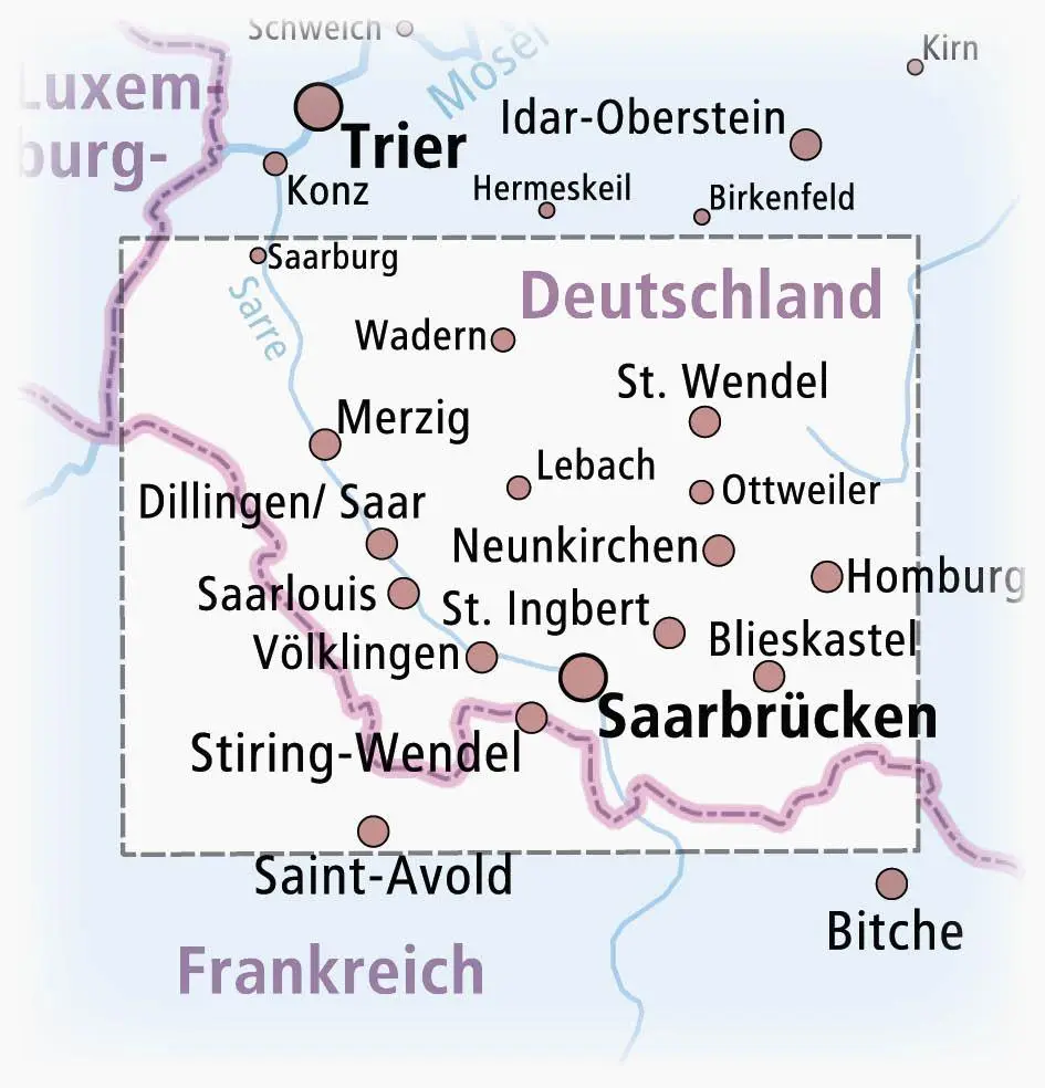 Bild: 9783747302026 | Saarland 1:100 000 | (Land-)Karte | Radkarte | Deutsch | 2019