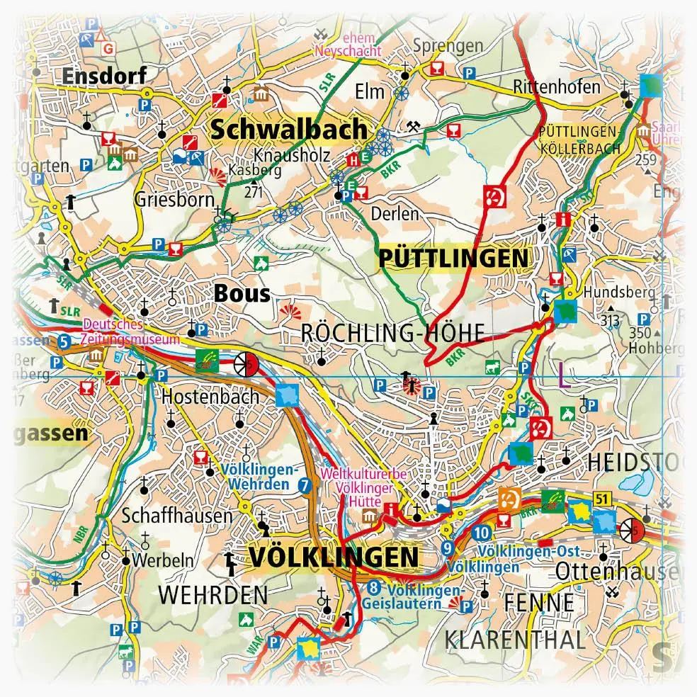 Bild: 9783747302026 | Saarland 1:100 000 | (Land-)Karte | Radkarte | Deutsch | 2019