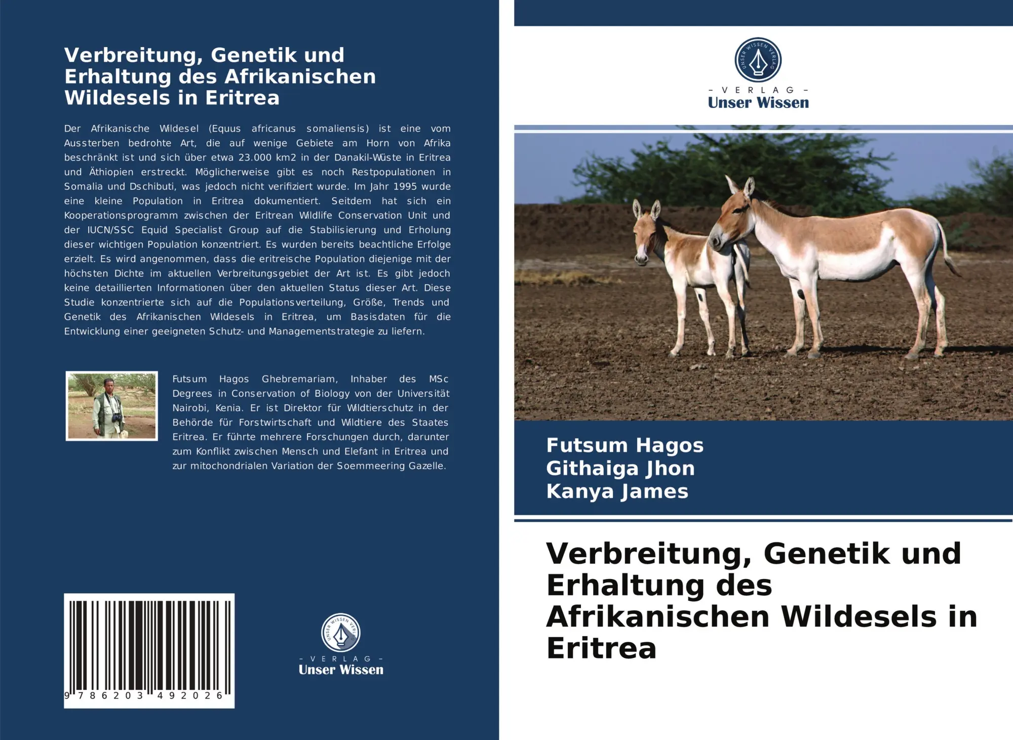 Cover: 9786203492026 | Verbreitung, Genetik und Erhaltung des Afrikanischen Wildesels in...