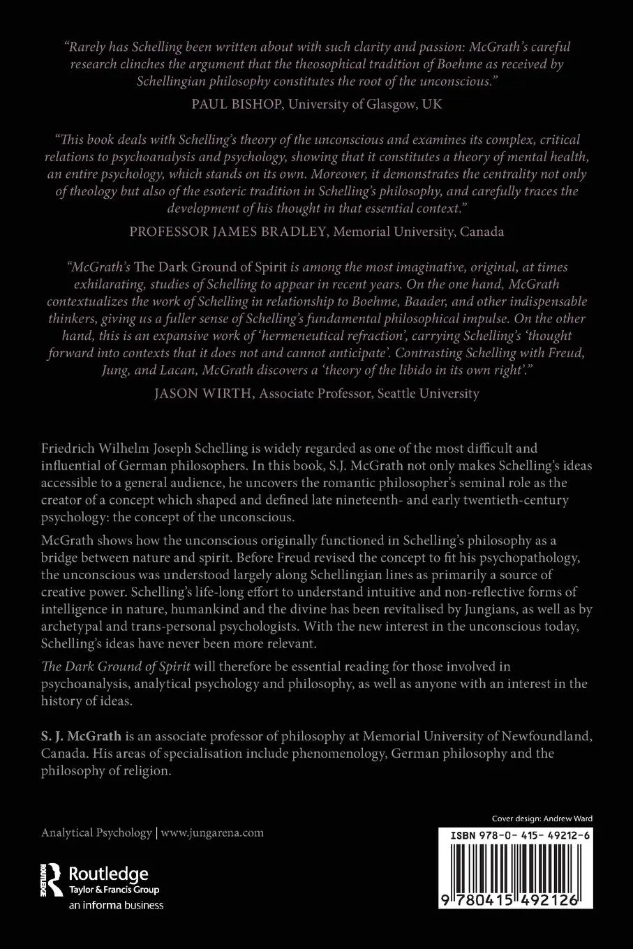 Rückseite: 9780415492126 | The Dark Ground of Spirit | Schelling and the Unconscious | McGrath