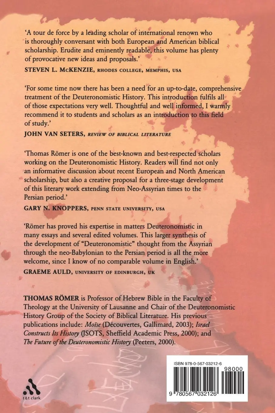 Rückseite: 9780567032126 | The So-Called Deuteronomistic History | Thomas C. Romer | Taschenbuch