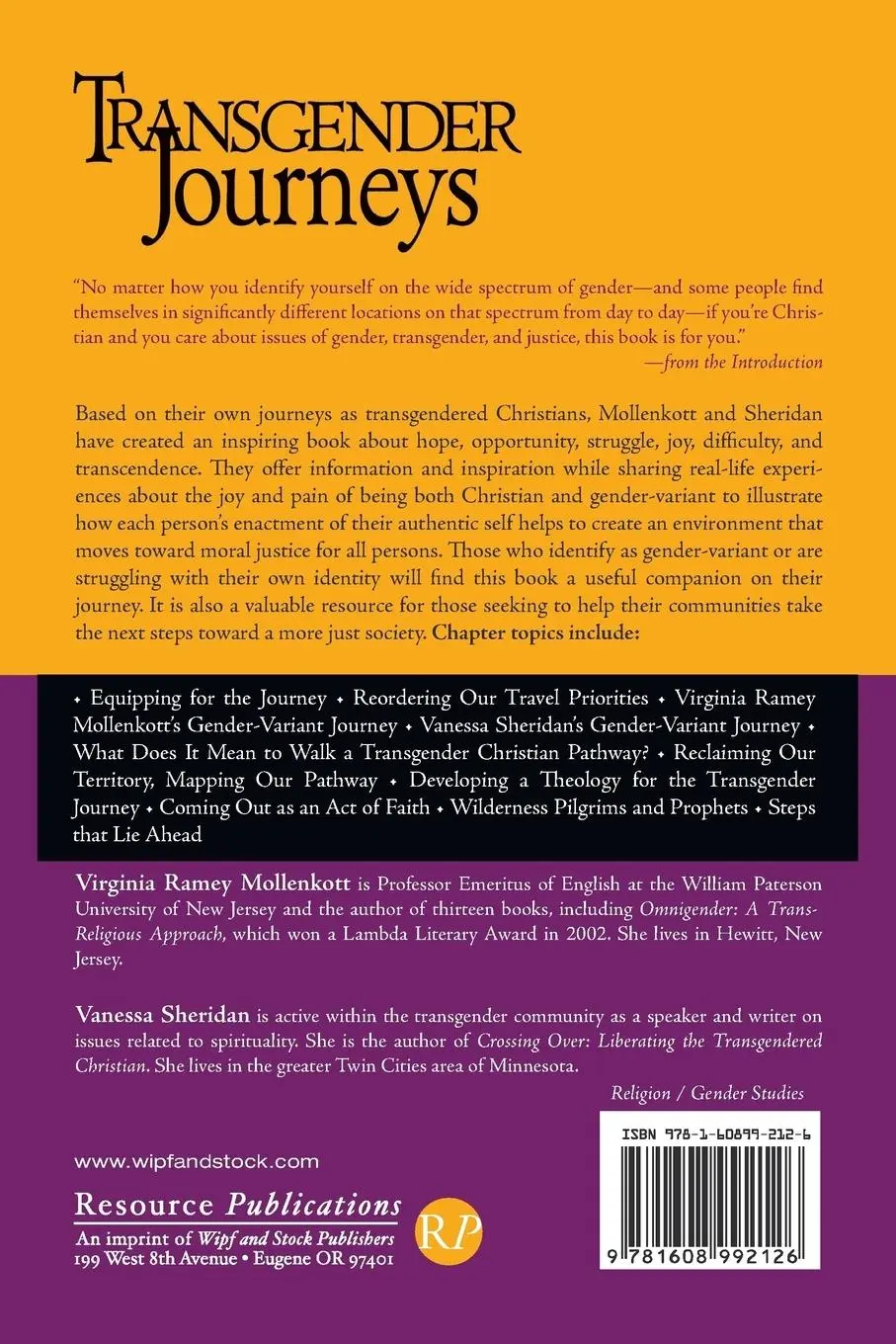 Rückseite: 9781608992126 | Transgender Journeys | Virginia Ramey Mollenkott (u. a.) | Taschenbuch