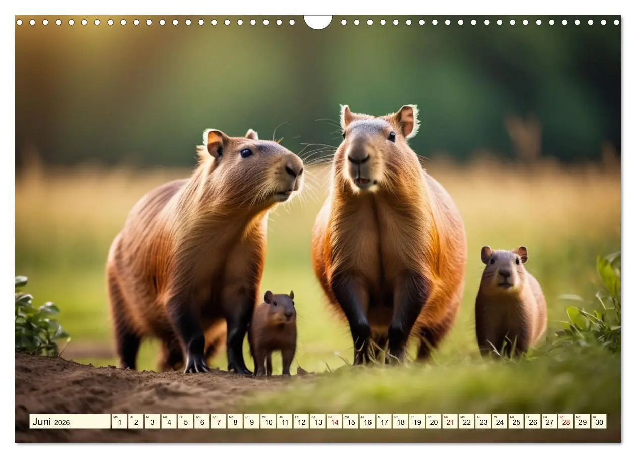 Bild: 9783457392126 | Capybaras - Wasserschweine die Herren der Gräser (Wandkalender 2026...