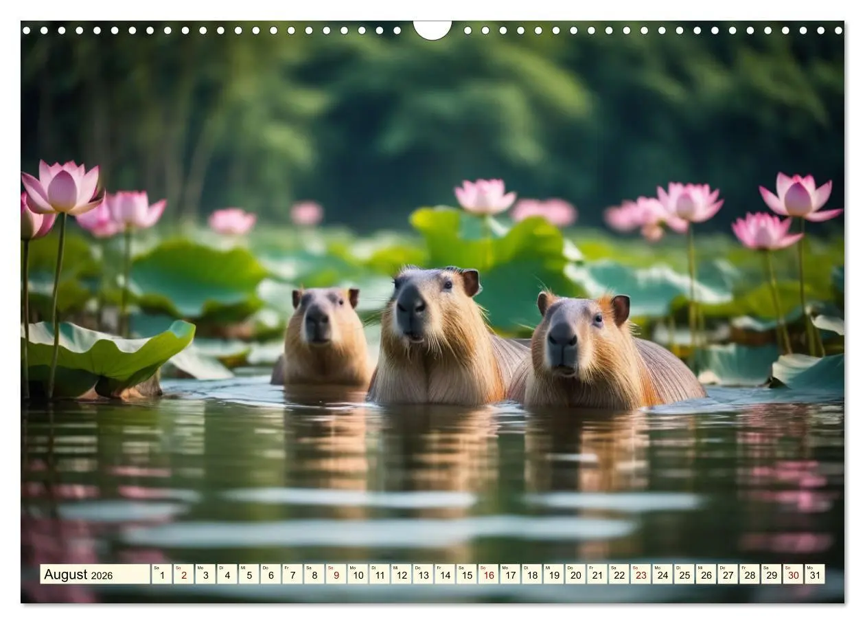 Bild: 9783457392126 | Capybaras - Wasserschweine die Herren der Gräser (Wandkalender 2026...