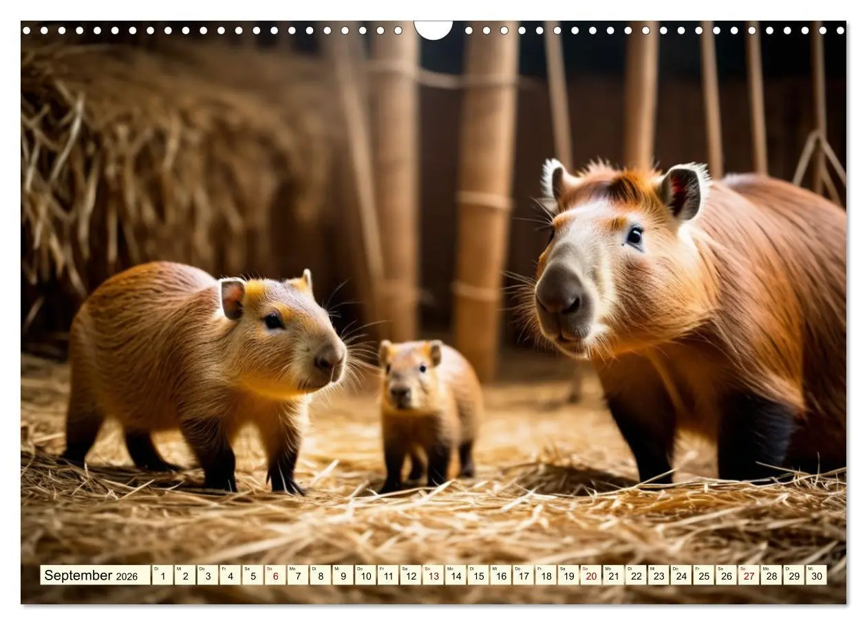 Bild: 9783457392126 | Capybaras - Wasserschweine die Herren der Gräser (Wandkalender 2026...
