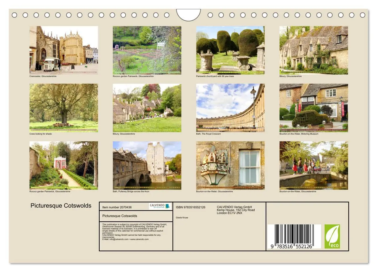 Bild: 9783516552126 | Picturesque Cotswolds (Wall Calendar 2026 DIN A4 landscape),...
