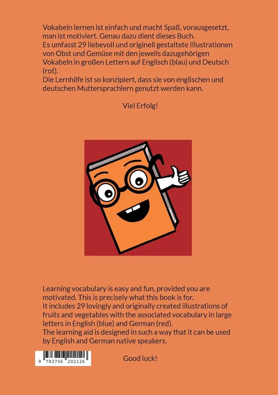 Rückseite: 9783756202126 | Fruits and Vegetables for English or German Native Speakers, Obst...