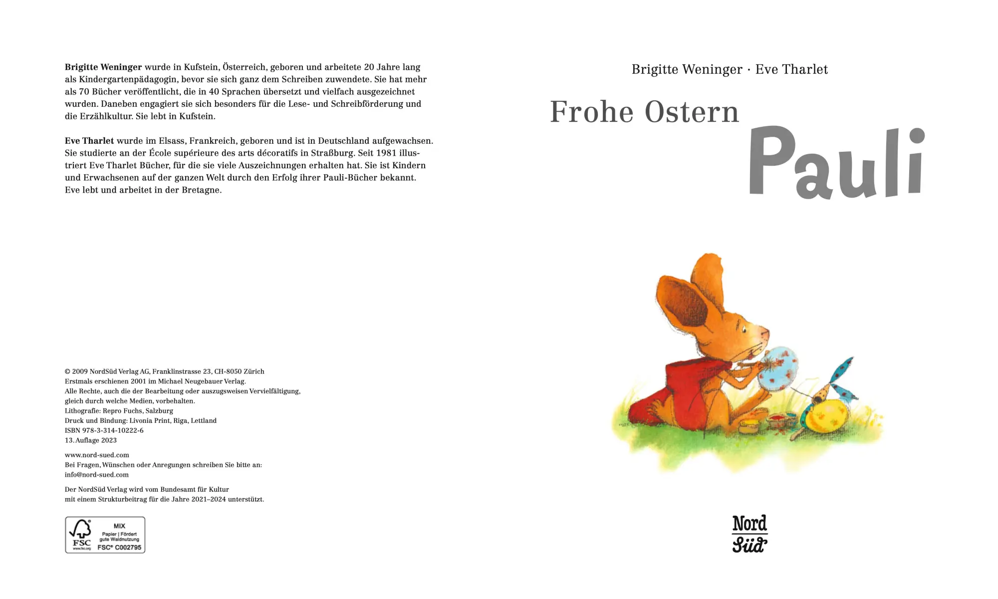 Bild: 9783314102226 | Frohe Ostern Pauli | Brigitte Weninger | Buch | 32 S. | Deutsch | 2014