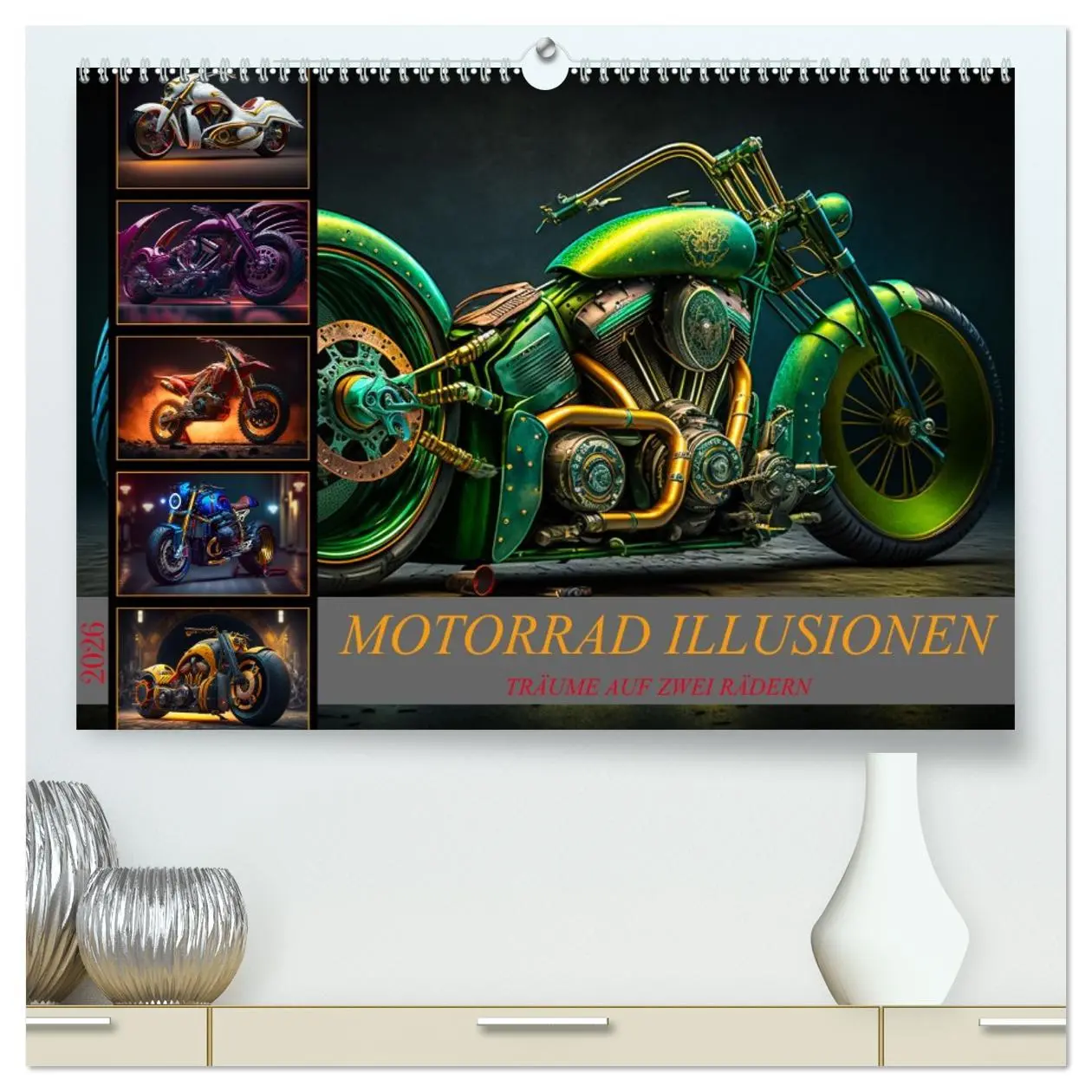 Cover: 9783457382226 | Motorrad illusionen (hochwertiger Premium Wandkalender 2026 DIN A2...