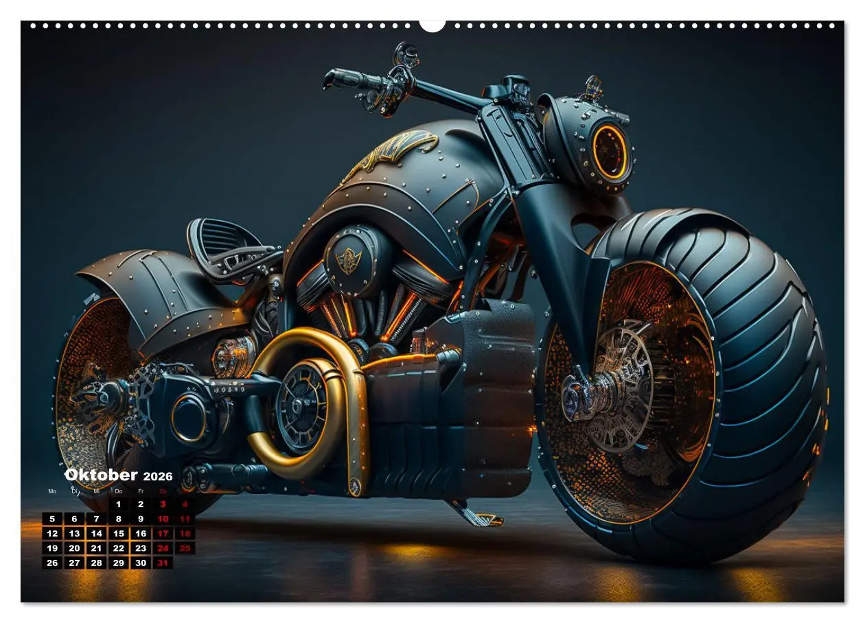 Bild: 9783457382226 | Motorrad illusionen (hochwertiger Premium Wandkalender 2026 DIN A2...