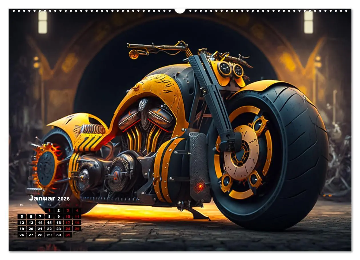 Bild: 9783457382226 | Motorrad illusionen (hochwertiger Premium Wandkalender 2026 DIN A2...