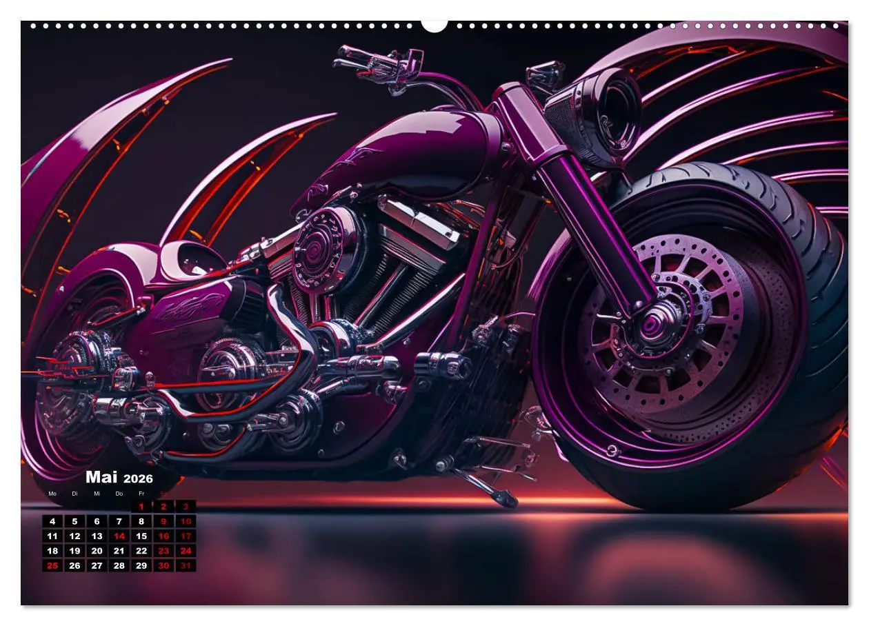Bild: 9783457382226 | Motorrad illusionen (hochwertiger Premium Wandkalender 2026 DIN A2...