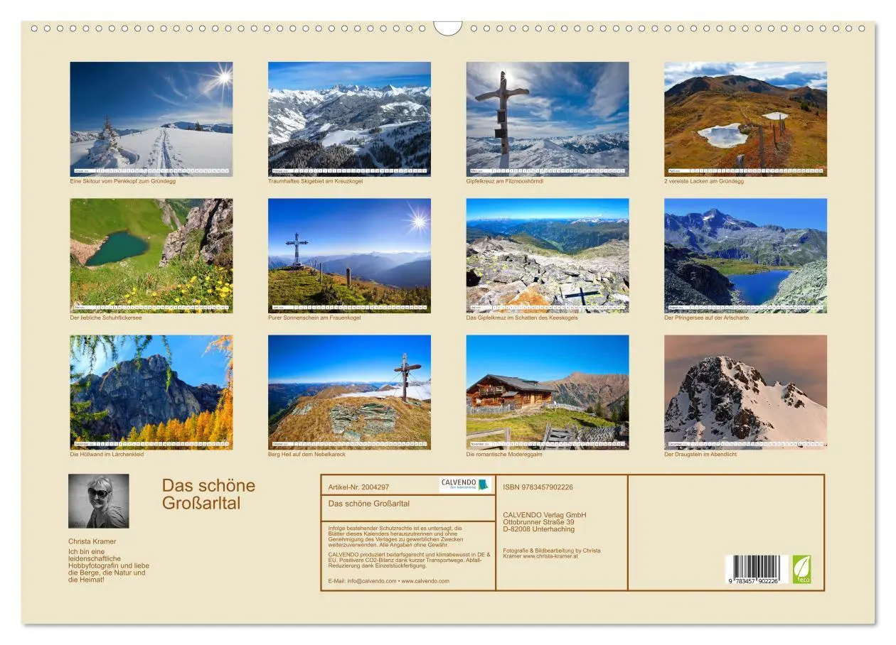 Bild: 9783457902226 | Das schöne Großarltal (Wandkalender 2026 DIN A2 quer), CALVENDO...