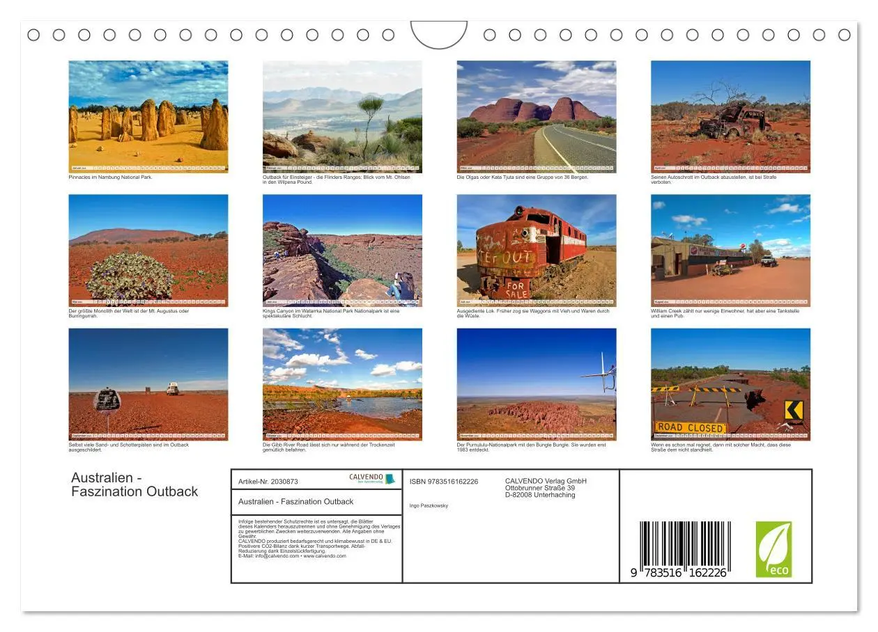 Bild: 9783516162226 | Australien - Faszination Outback (Wandkalender 2026 DIN A4 quer),...
