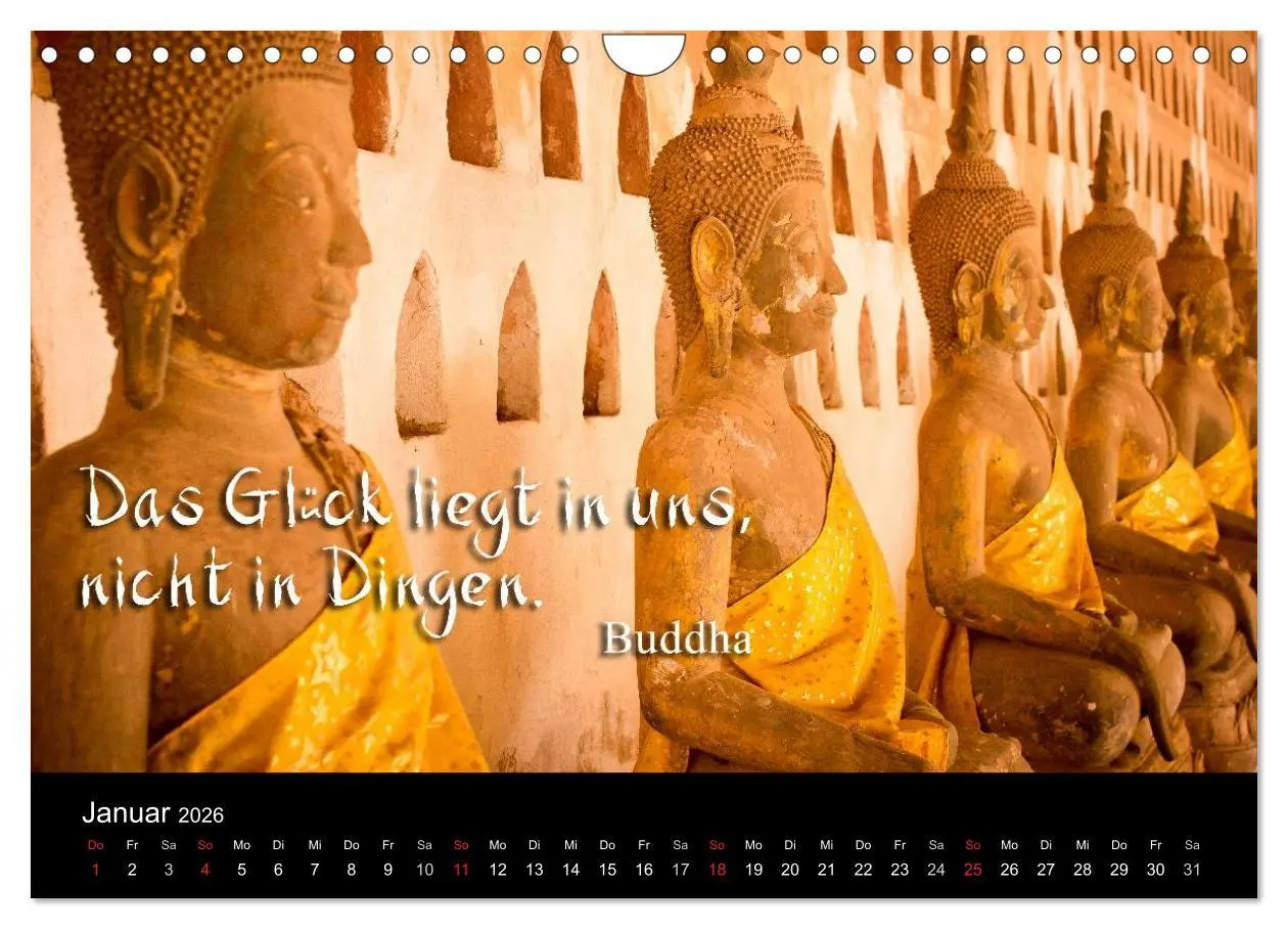 Bild: 9783516232226 | Buddhistische Weisheiten (Wandkalender 2026 DIN A4 quer), CALVENDO...