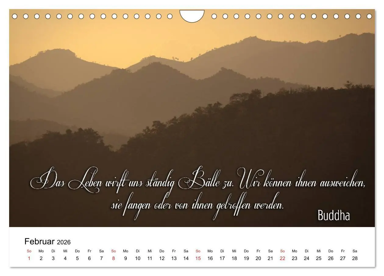Bild: 9783516232226 | Buddhistische Weisheiten (Wandkalender 2026 DIN A4 quer), CALVENDO...