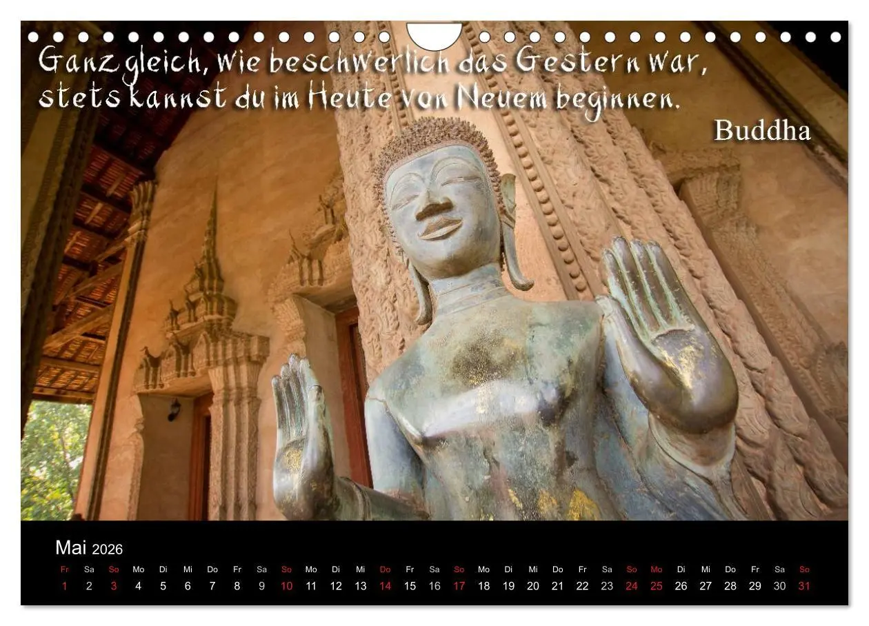 Bild: 9783516232226 | Buddhistische Weisheiten (Wandkalender 2026 DIN A4 quer), CALVENDO...