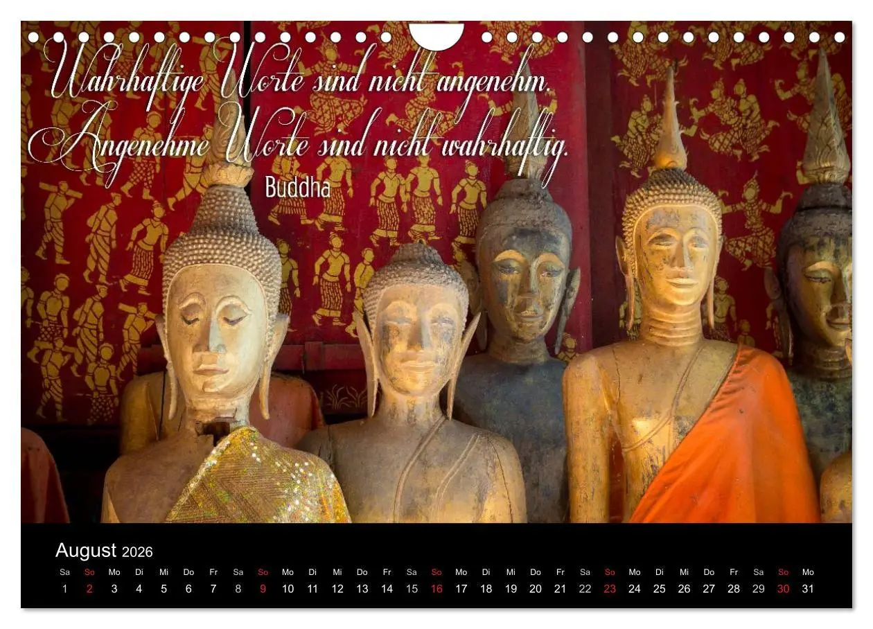 Bild: 9783516232226 | Buddhistische Weisheiten (Wandkalender 2026 DIN A4 quer), CALVENDO...
