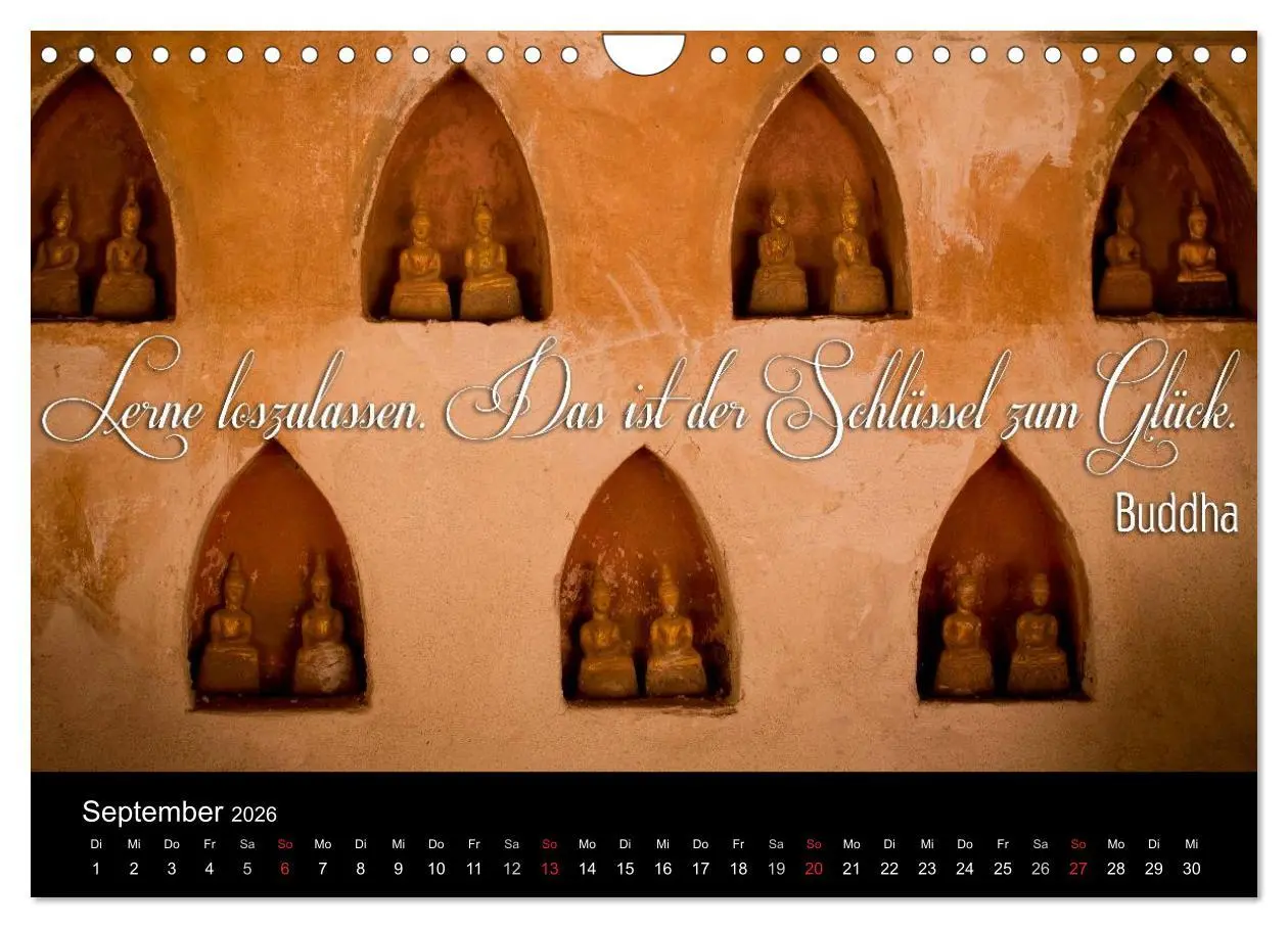 Bild: 9783516232226 | Buddhistische Weisheiten (Wandkalender 2026 DIN A4 quer), CALVENDO...
