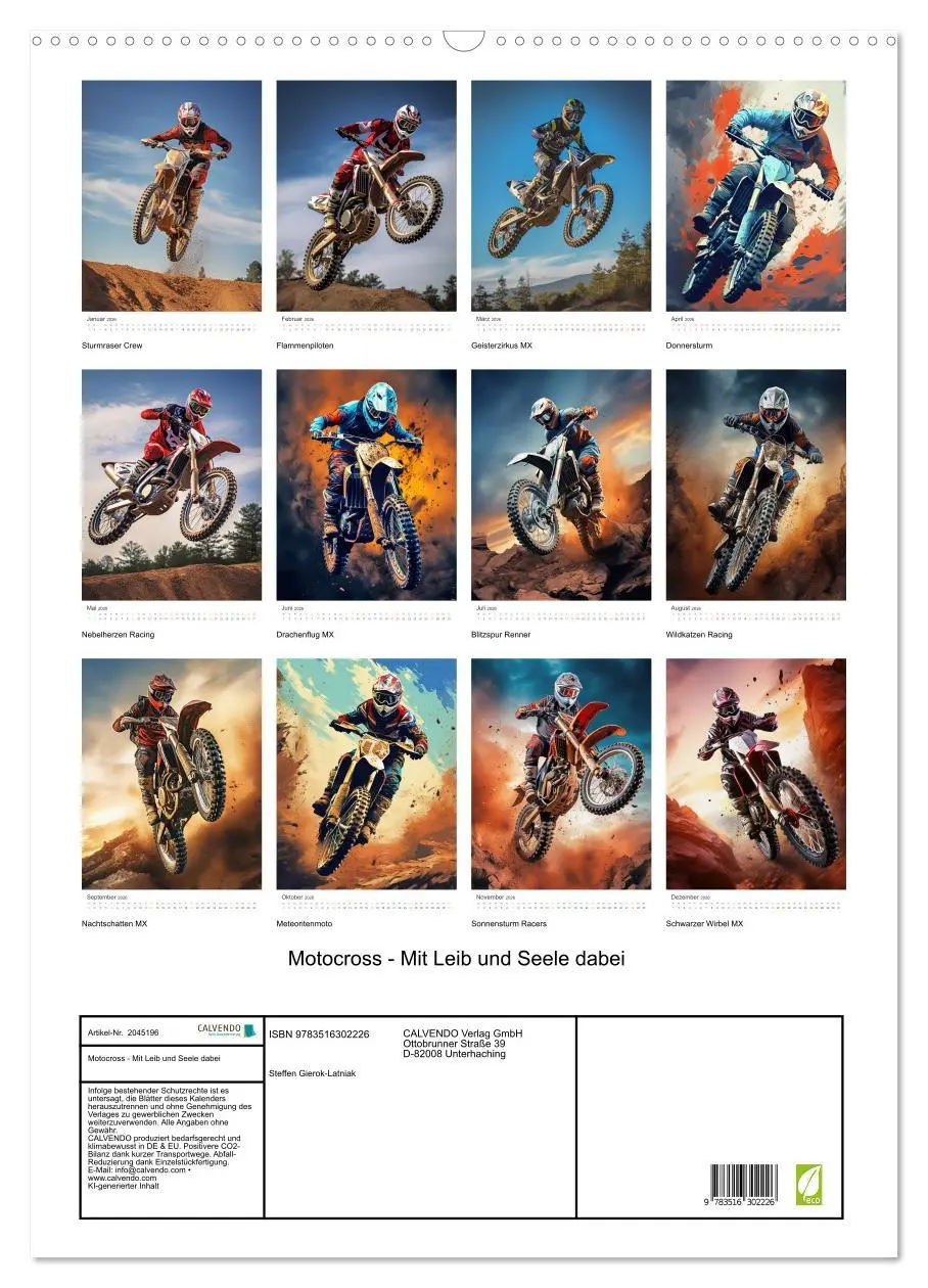 Bild: 9783516302226 | Motocross - Mit Leib und Seele dabei (Wandkalender 2026 DIN A2...