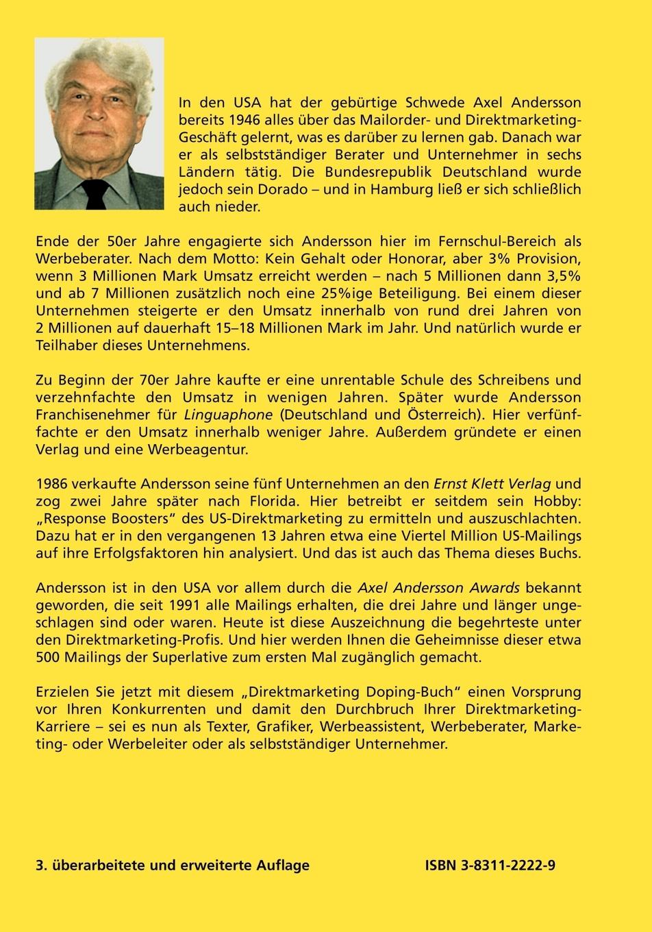Rückseite: 9783831122226 | Mehr Geld und mehr Erfolg mit Direktmarketing, Werbebriefen,...