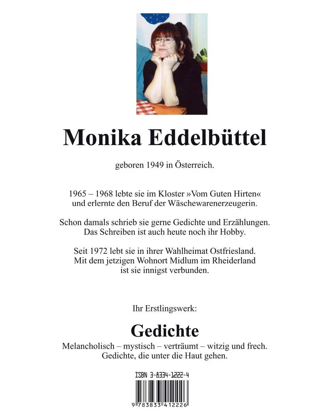 Rückseite: 9783833412226 | Gedichte | Monika Eddelbüttel | Taschenbuch | 52 S. | Deutsch | 2004