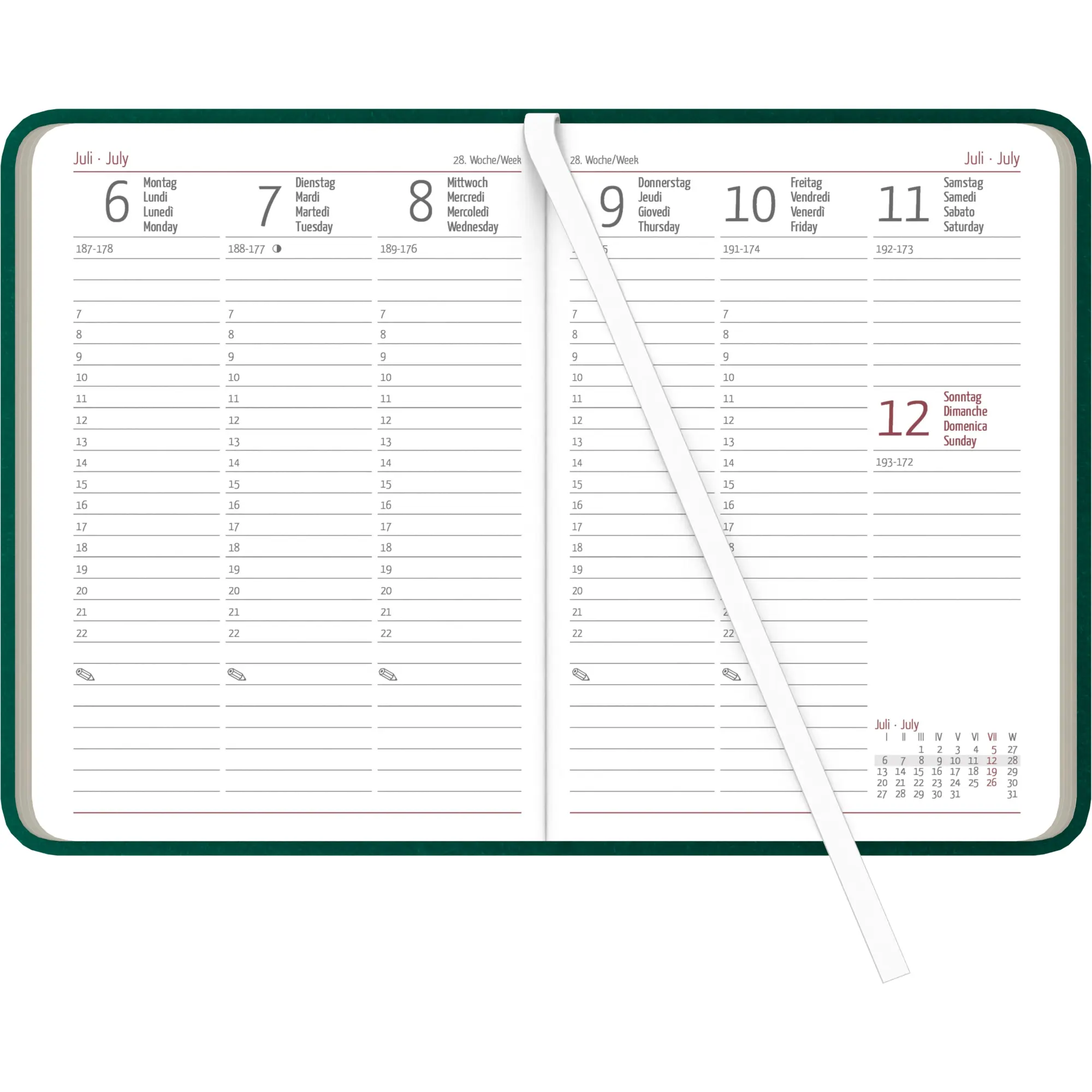 Bild: 4069095002326 | Wochen-Minitimer Nature Line Forest 2026 - Taschen-Kalender A6 - 1...