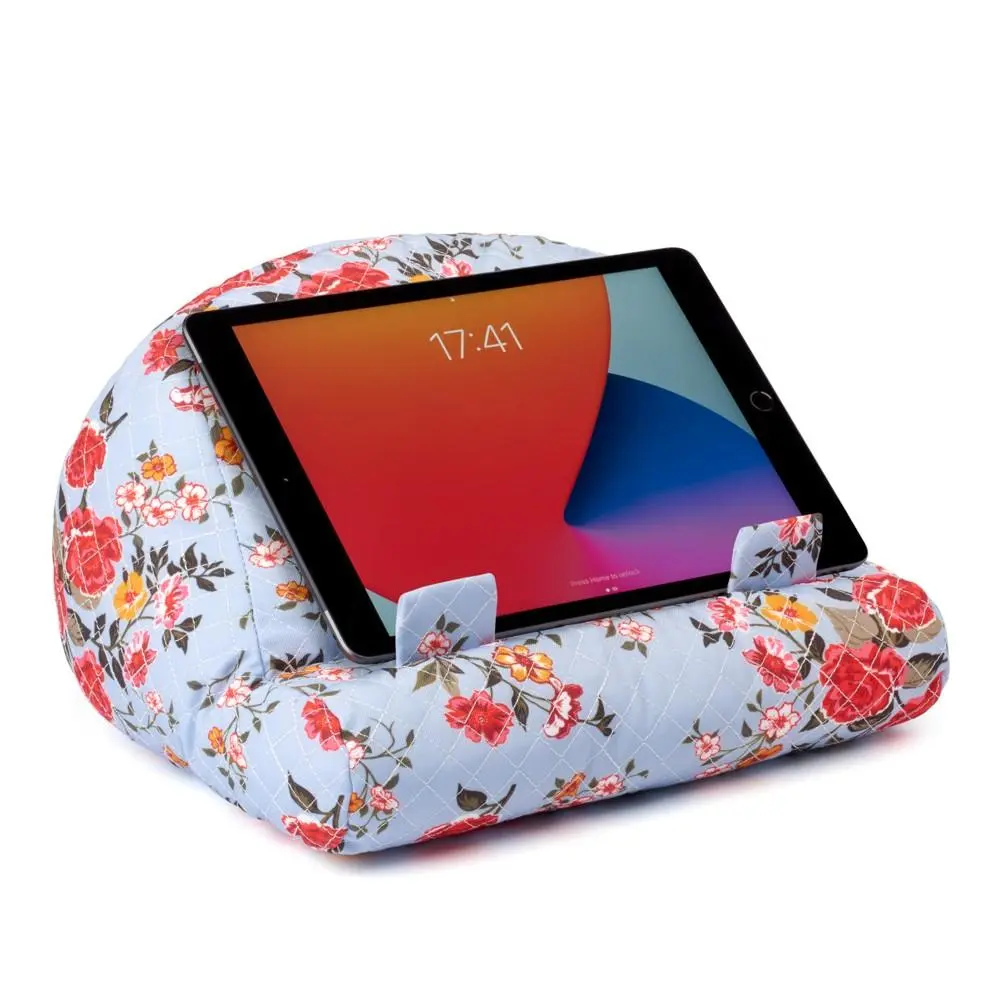 Bild: 5060058362326 | Bookcouch Roses - Blumenmotiv hellblau - Lesekissen für Bücher und...
