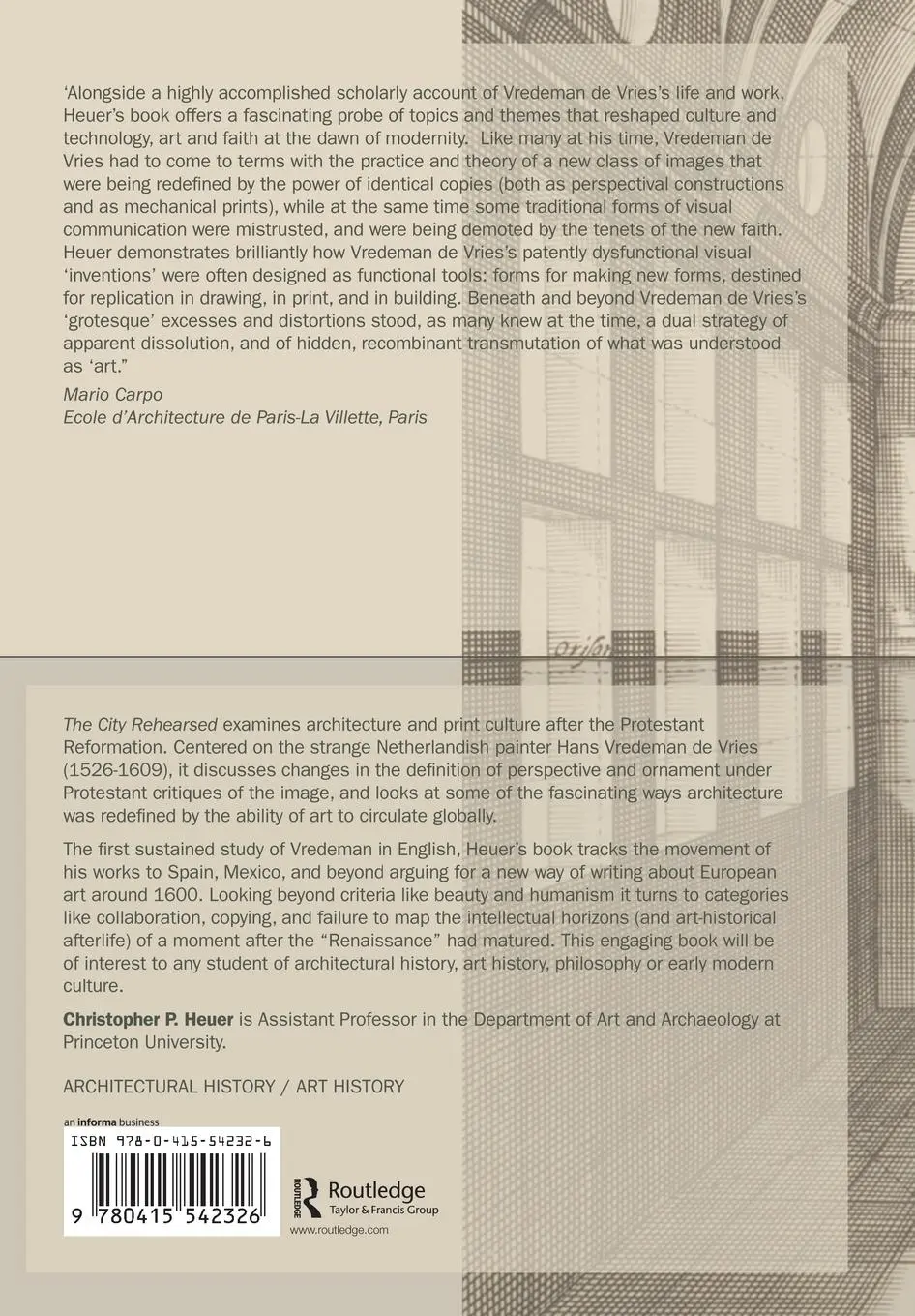 Rückseite: 9780415542326 | The City Rehearsed | Christopher Heuer | Taschenbuch | Englisch | 2013