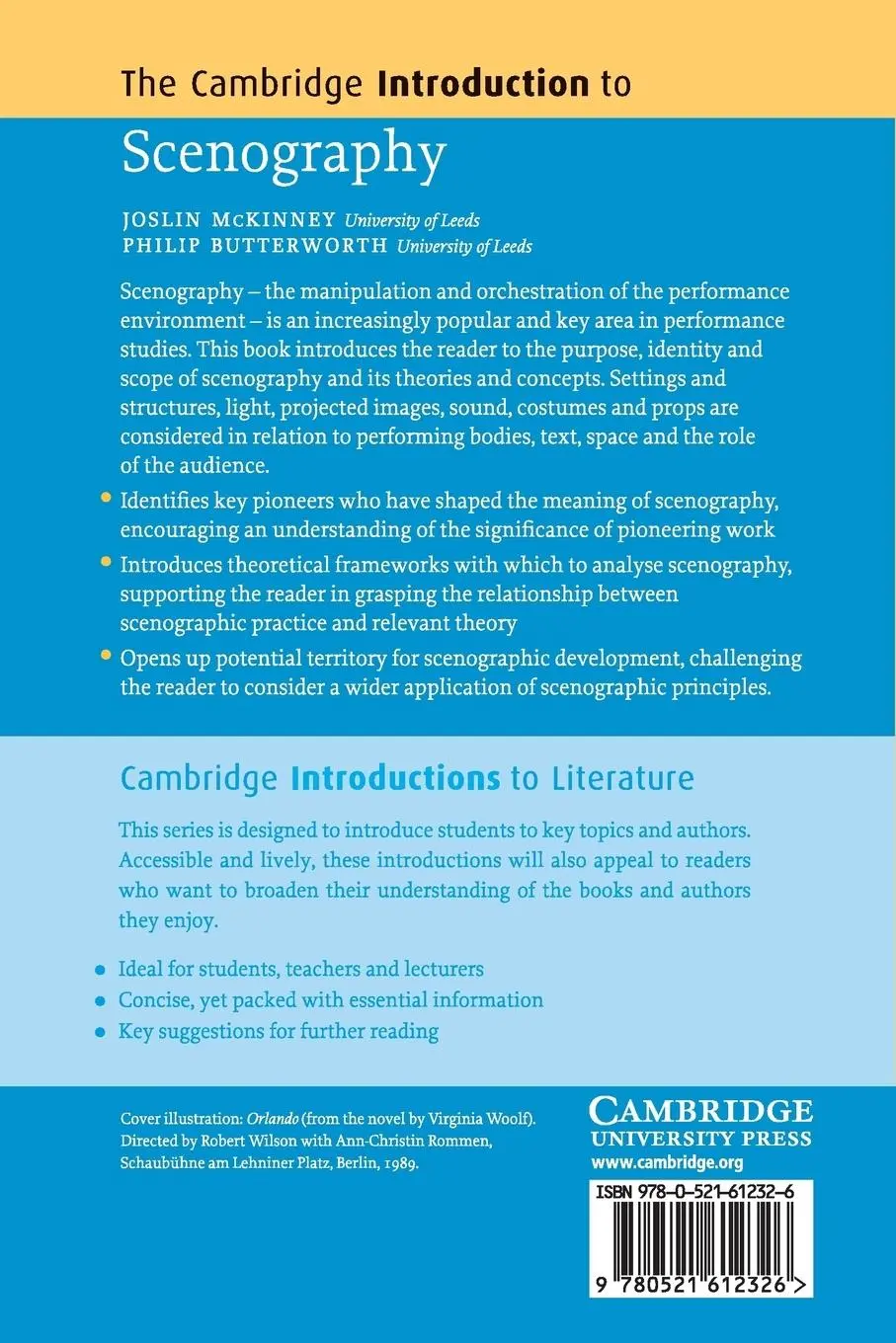Rückseite: 9780521612326 | The Cambridge Introduction to Scenography | Joslin Mckinney (u. a.)