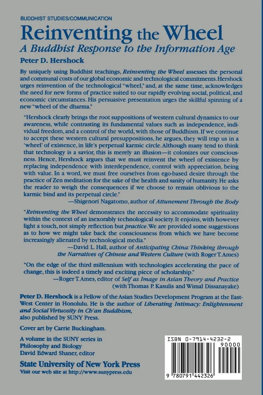 Rückseite: 9780791442326 | Reinventing the Wheel | A Buddhist Response to the Information Age