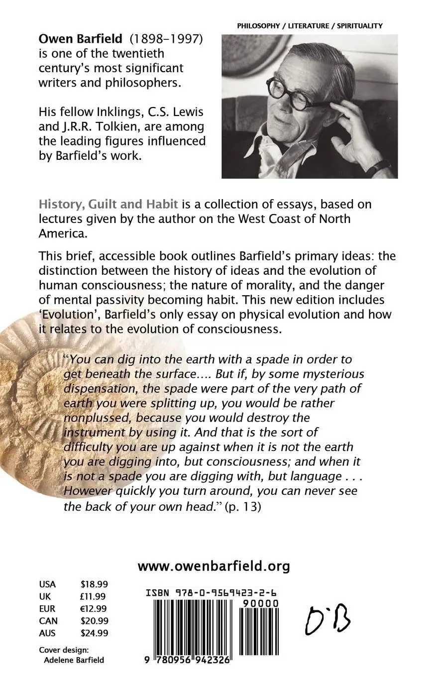 Rückseite: 9780956942326 | History, Guilt and Habit | Owen Barfield | Taschenbuch | Paperback