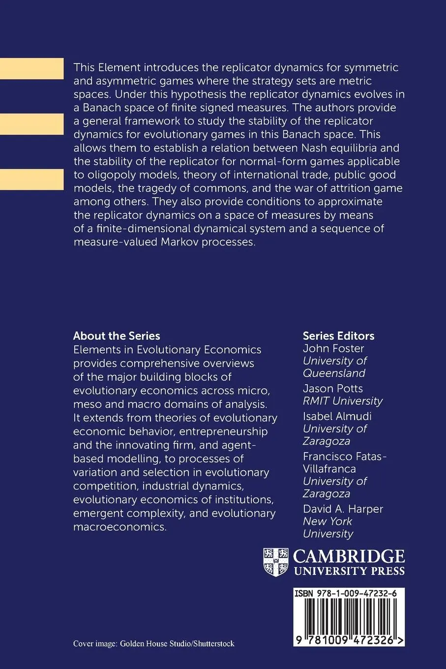 Rückseite: 9781009472326 | Evolutionary Games and the Replicator Dynamics | Taschenbuch | 2024