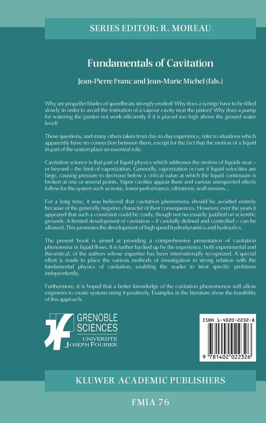 Rückseite: 9781402022326 | Fundamentals of Cavitation | Jean-Marie Michel (u. a.) | Buch | xxii