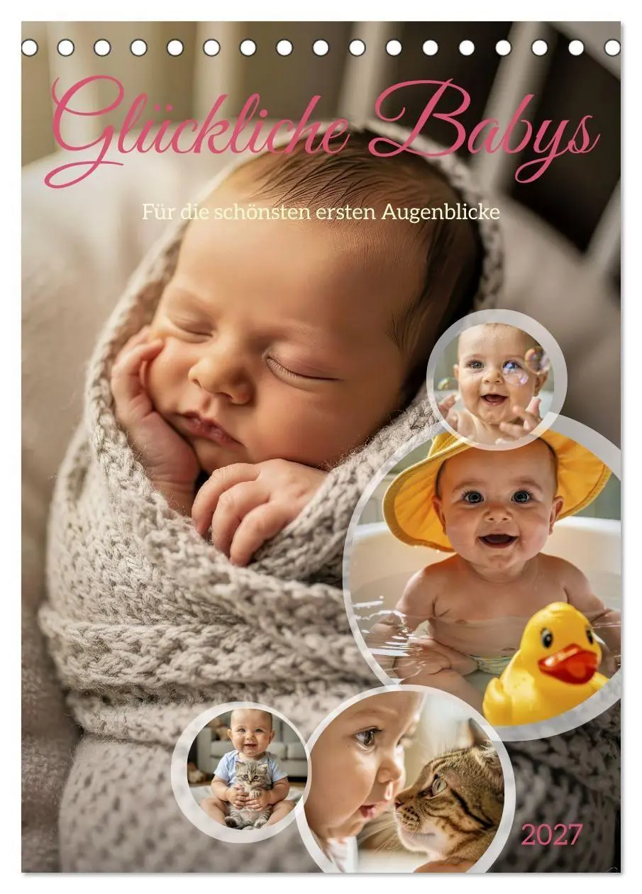 Cover: 9783516772326 | Glückliche Babys (Tischkalender 2027 DIN A5 hoch), CALVENDO...