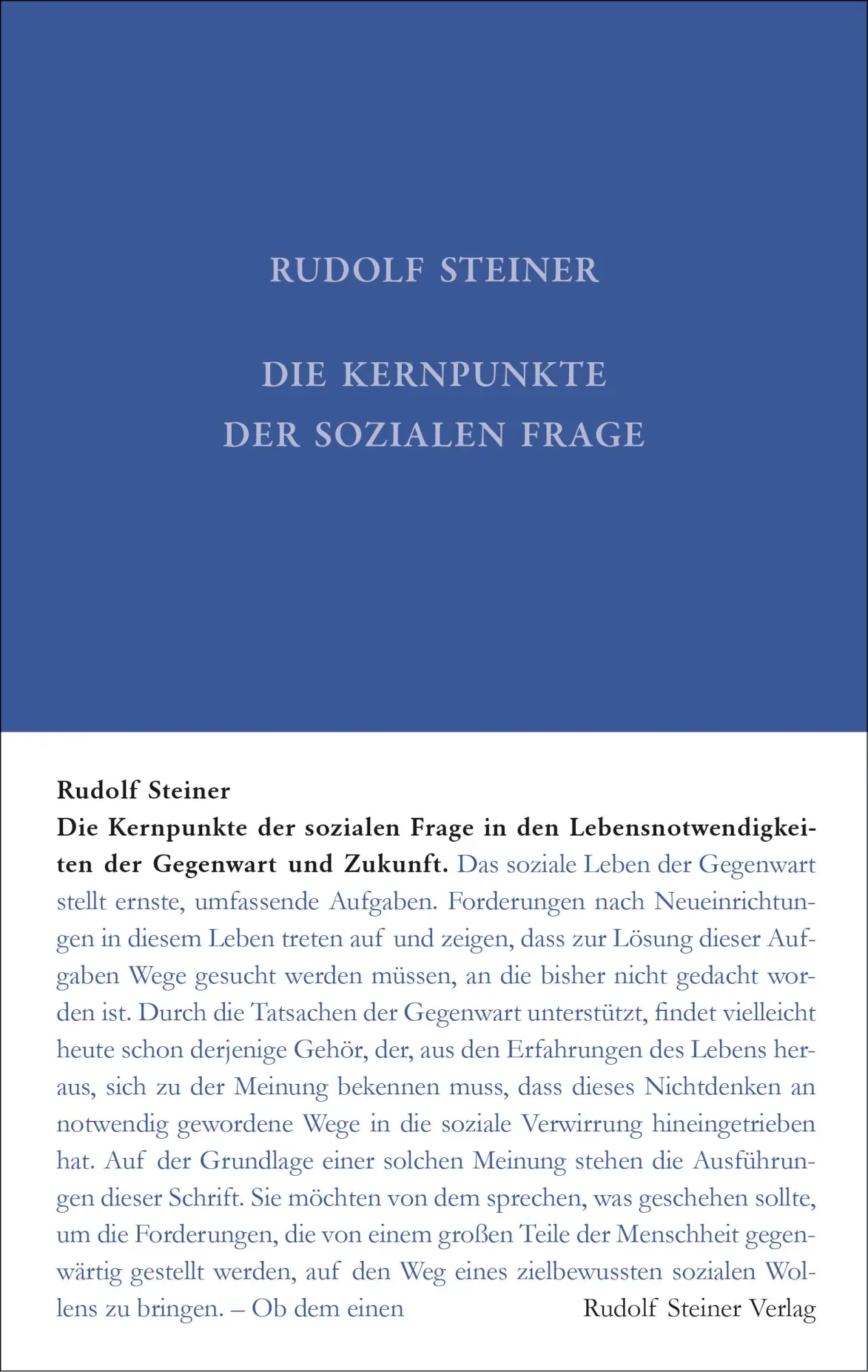 Cover: 9783727402326 | Die Kernpunkte der Sozialen Frage in den Lebensnotwendigkeiten der...